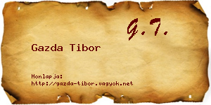 Gazda Tibor névjegykártya
